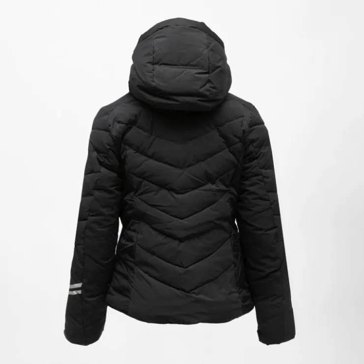 ROSSIGNOL Veste de ski resort matelassée à capuche Femme NOIR New