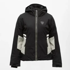 ROSSIGNOL Veste de ski zippée resort à capuche logo gris Femme NOIR Discount