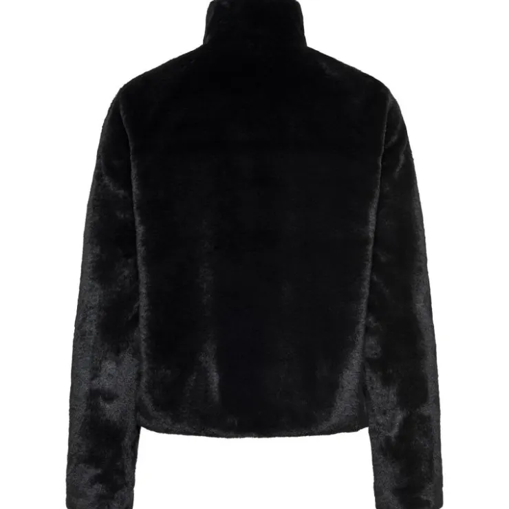 ONLY Veste fausse fourrure Vida col montant Femme NOIR