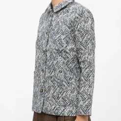 LA PETITE ETOILE Veste imprimé graphique jacquard fauline avec boutons Femme BLEU FONCE Hot