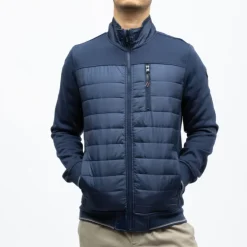 DEELUXE 74 Veste majorson col montant avec effet matelassé Homme BLEU FONCE Discount