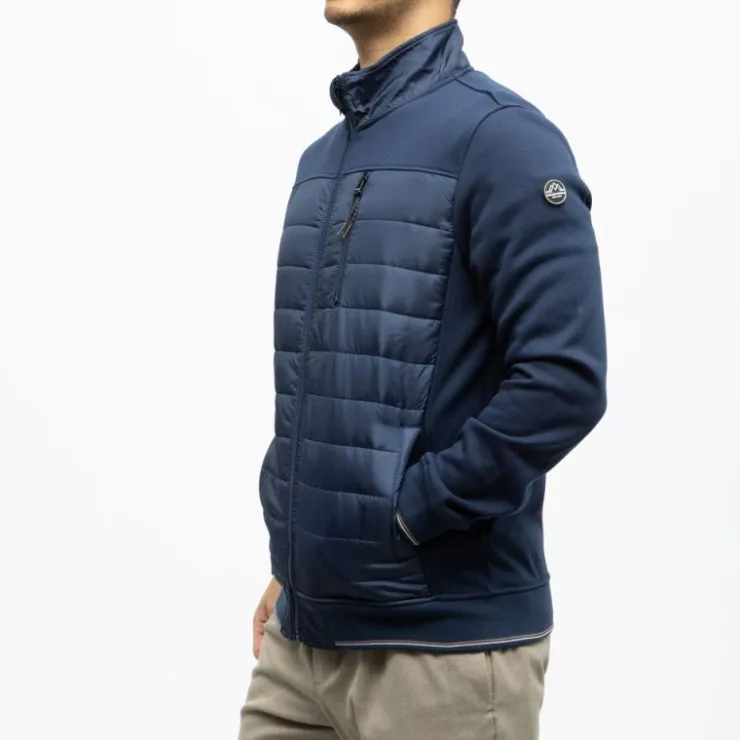 DEELUXE 74 Veste majorson col montant avec effet matelassé Homme BLEU FONCE Discount