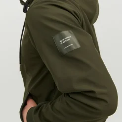JACK & JONES Veste mi saison mate zippée à capuche Homme VERT FONCE