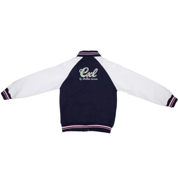 CXL BY CHRISTIAN LACROIX Veste teddy bi color à rayures Enfant BLEU FONCE Clearance