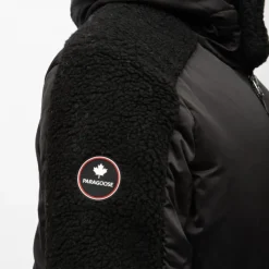 PARAGOOSE Veste tissu lisse à capuche avec manches effet moutonné Homme NOIR Hot