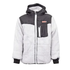 LEE COOPER Veste zippée sherpa polaire avec capuche Enfant NOIR Clearance