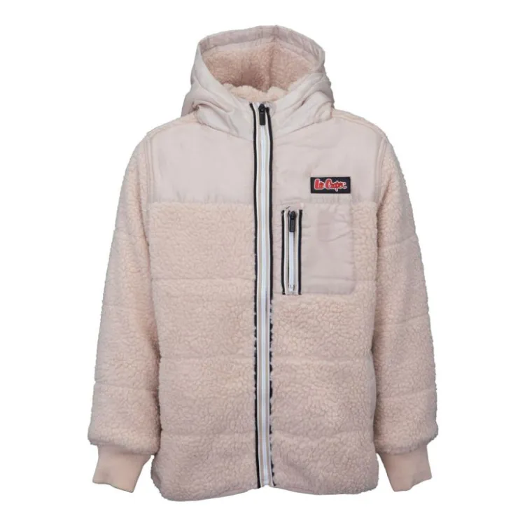 LEE COOPER Veste zippée sherpa polaire avec capuche Enfant BEIGE Outlet