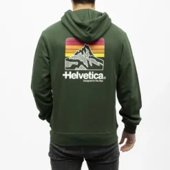 HELVETICA Veste zippee a capuche monaco Homme VERT FONCE Online