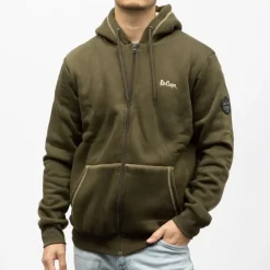 LEE COOPER Veste zippee fourree mihali Homme KAKI Outlet