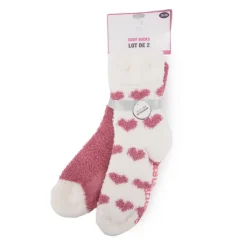 LULU CASTAGNETTE Yara lot de 2 socks Femme BORDEAUX Sale